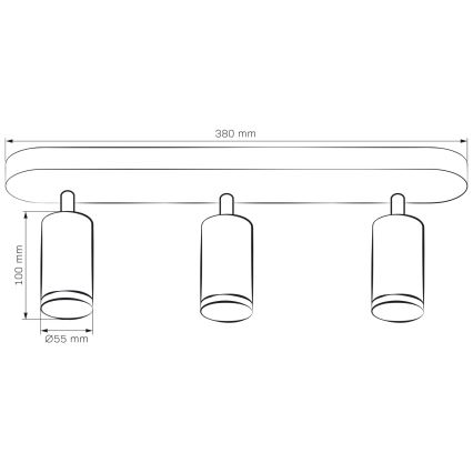 LED RGBW Димируемо баня прожектор TURYN 3xGU10/6,5W/230V 2700-6500K Wi-Fi IP44 черно