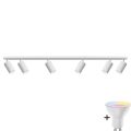 LED RGBW Димируемо LED осветително тяло за баня TURYN 6xGU10/6,5W/230V 2700-6500K Wi-Fi IP44 бяло