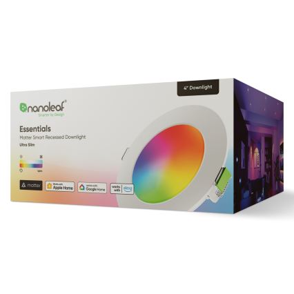 Nanoleaf - LED RGBW регулируемо вградено осветително тяло ESSENTIALS LED/6W/230V 2700-6500K CRI 90 Wi-Fi