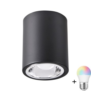 LED RGBW Димируемо спот осветление JUPITER 1xE27/6,5W/230V 2700-6500K Wi-Fi диам. 9,8 см черно