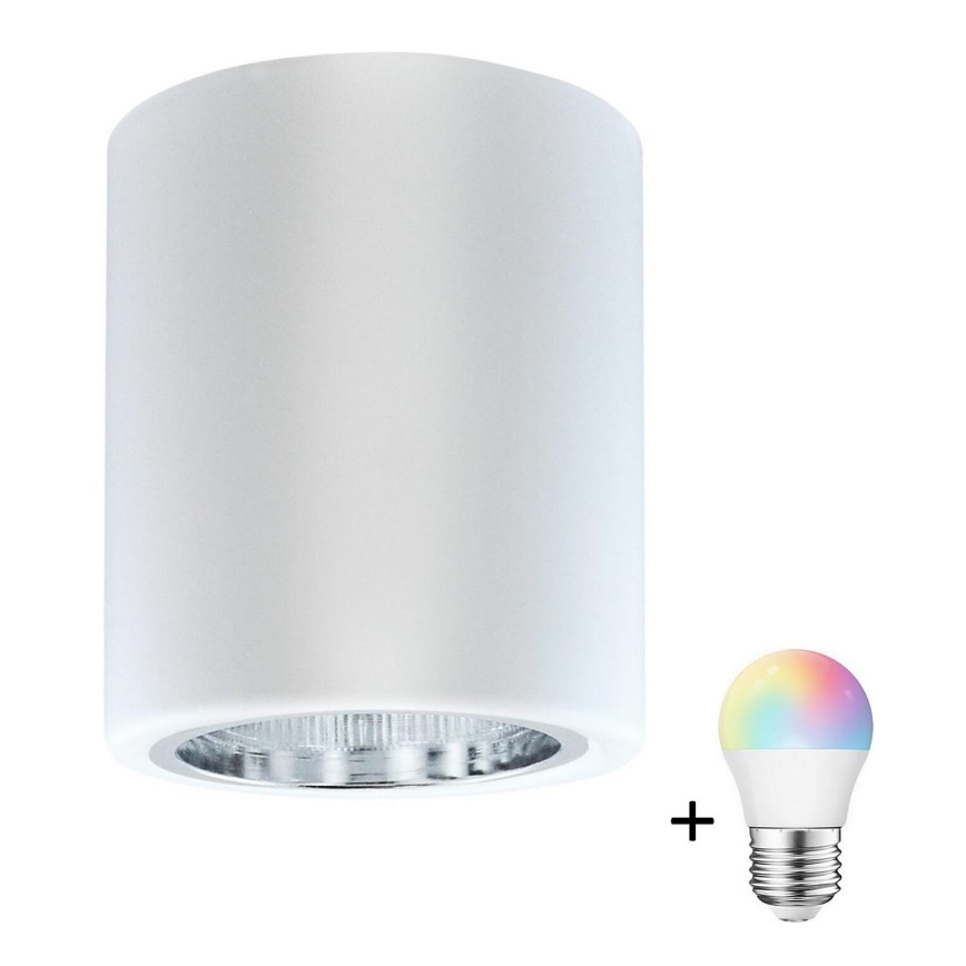 LED RGBW Димируемо спот осветление JUPITER 1xE27/6.5W/230V 2700-6500K Wi-Fi диаметър 9.8 см бяла