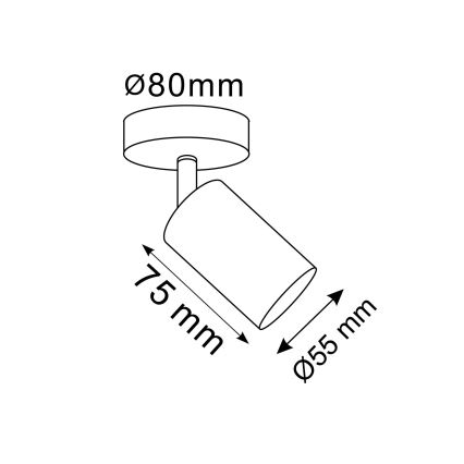 LED RGBW димируем стенен спот GOLDI 1xGU10/6W/230V 3000K златист + дистанционно управление