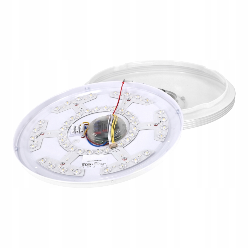 LED RGBW димируемо таванно осветително тяло с вграден високоговорител LED/60W/230V 3000-6000K Ø 40 см бяло + дистанционно управление