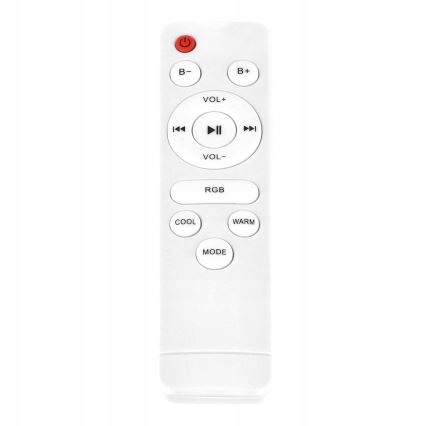 LED RGBW димируемо таванно осветително тяло с вграден високоговорител LED/60W/230V 3000-6000K Ø 40 см бяло + дистанционно управление