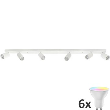 LED RGBW димируемо точково осветително тяло ANGIE 6xGU10/6,5W/230V 2700-6500K бяло