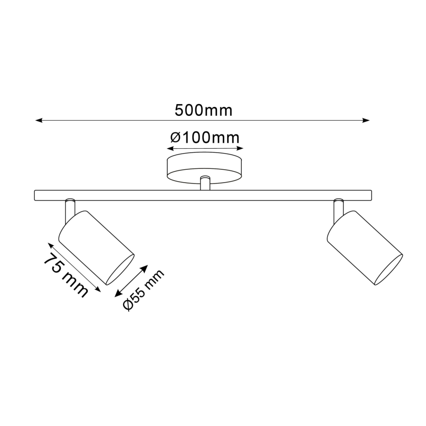 LED RGBW точково осветително тяло с възможност за димиране GOLDI 2xGU10/6,5W/230V 2700-6500K Wi-Fi златно