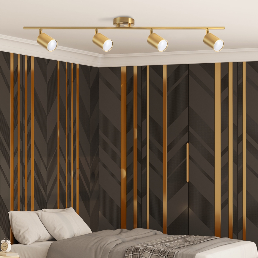 LED RGBW точково осветително тяло GOLDI с възможност за димиране 4xGU10/6,5W/230V 2700-6500K Wi-Fi златисто