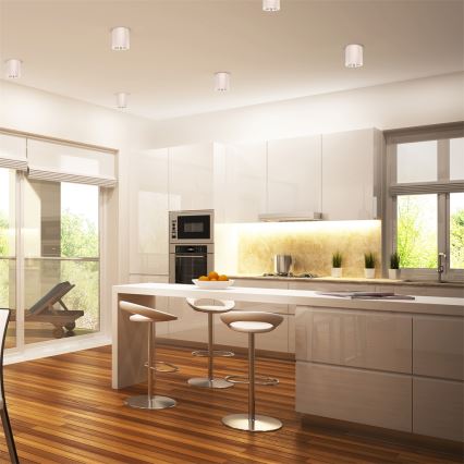 LED RGBW димируемо точково осветително тяло JUPITER 1xE27/6,5W/230V 2700-6500K Wi-Fi Ø 9,8 см бяло