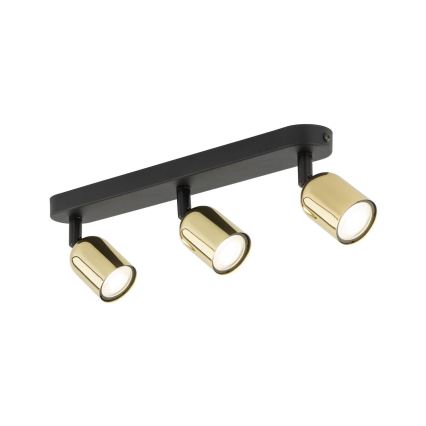 LED RGBW димируемо точково осветително тяло TOP 3xGU10/6,5W/230V 2700-6500K черно/златно