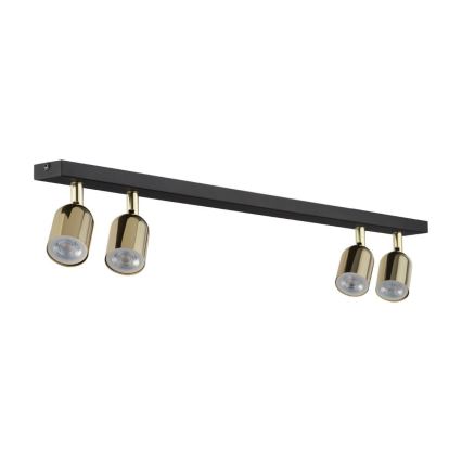 LED RGBW димируемо точково осветително тяло TOP 4xGU10/6,5W/230V 2700-6500K черно/златно