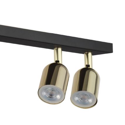 LED RGBW димируемо точково осветително тяло TOP 4xGU10/6,5W/230V 2700-6500K черно/златно