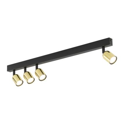 LED RGBW димируемо точково осветително тяло TOP 4xGU10/6,5W/230V 2700-6500K черно/златно