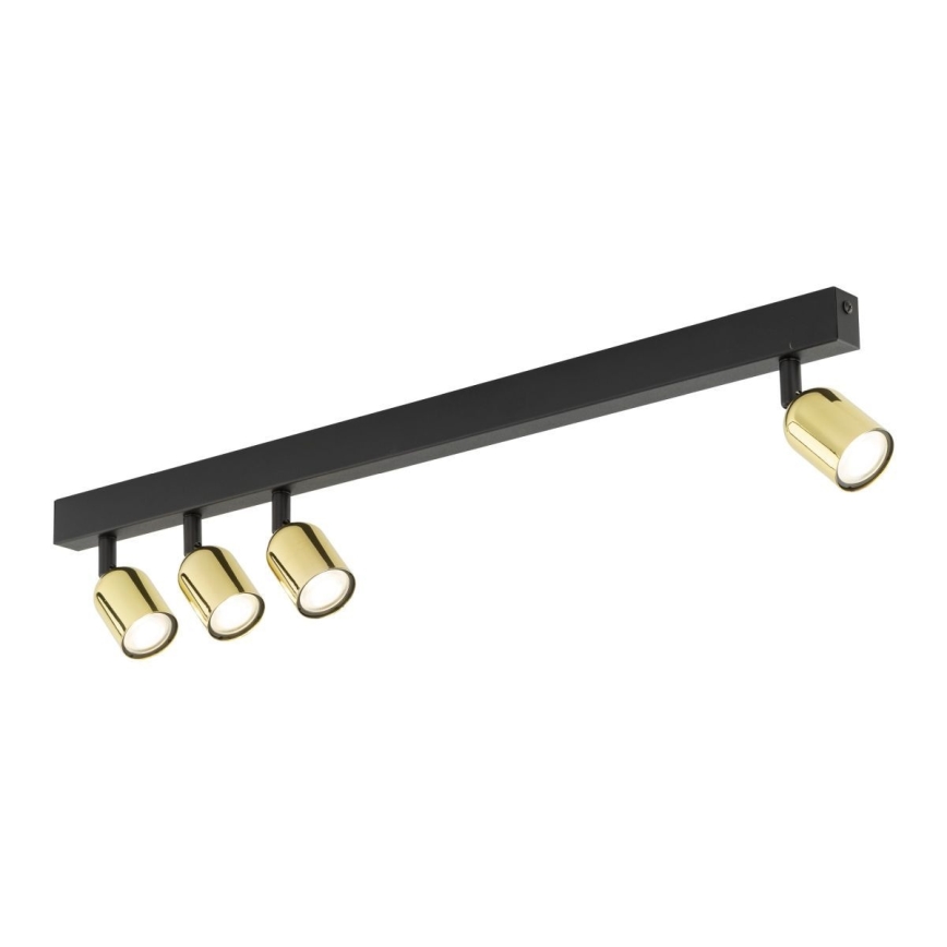 LED RGBW димируемо точково осветително тяло TOP 4xGU10/6,5W/230V 2700-6500K черно/златно