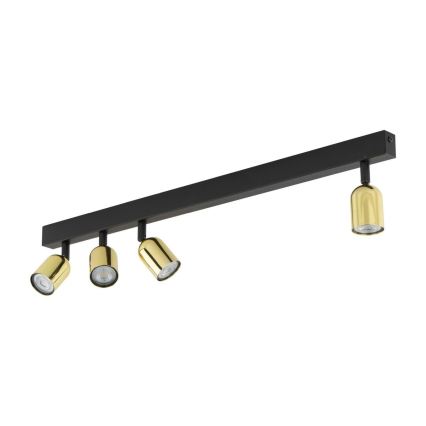 LED RGBW димируемо точково осветително тяло TOP 4xGU10/6,5W/230V 2700-6500K черно/златно