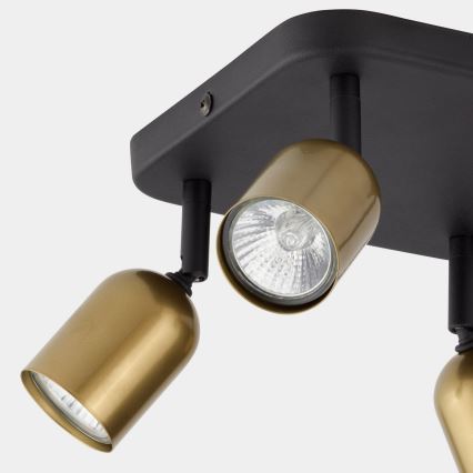 LED RGBW димируемо точково осветително тяло TOP 4xGU10/6,5W/230V 2700-6500K златист/черен