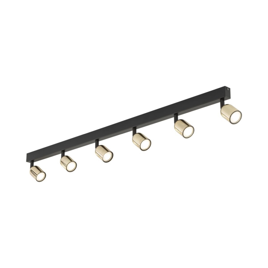 LED RGBW димируемо точково осветително тяло TOP 6xGU10/6,5W/230V 2700-6500K черно/златно