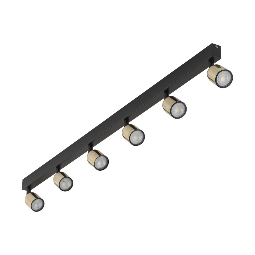 LED RGBW димируемо точково осветително тяло TOP 6xGU10/6,5W/230V 2700-6500K черно/златно