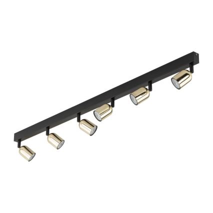 LED RGBW димируемо точково осветително тяло TOP 6xGU10/6,5W/230V 2700-6500K черно/златно
