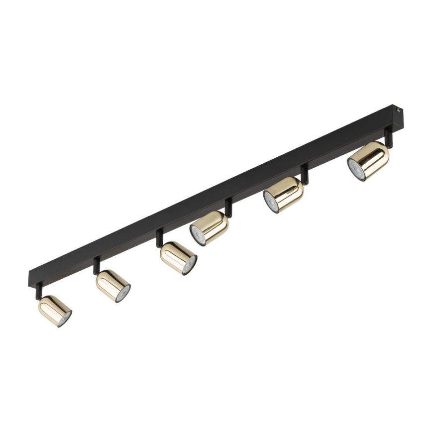 LED RGBW димируемо точково осветително тяло TOP 6xGU10/6,5W/230V 2700-6500K черно/златно