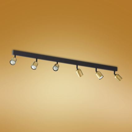 LED RGBW димируемо точково осветително тяло TOP 6xGU10/6,5W/230V 2700-6500K златисто/черно