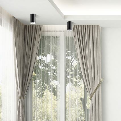 LED RGBW димируемо точково осветително тяло за баня TURYN 1xGU10/6,5W/230V 2700-6500K Wi-Fi IP44 черно