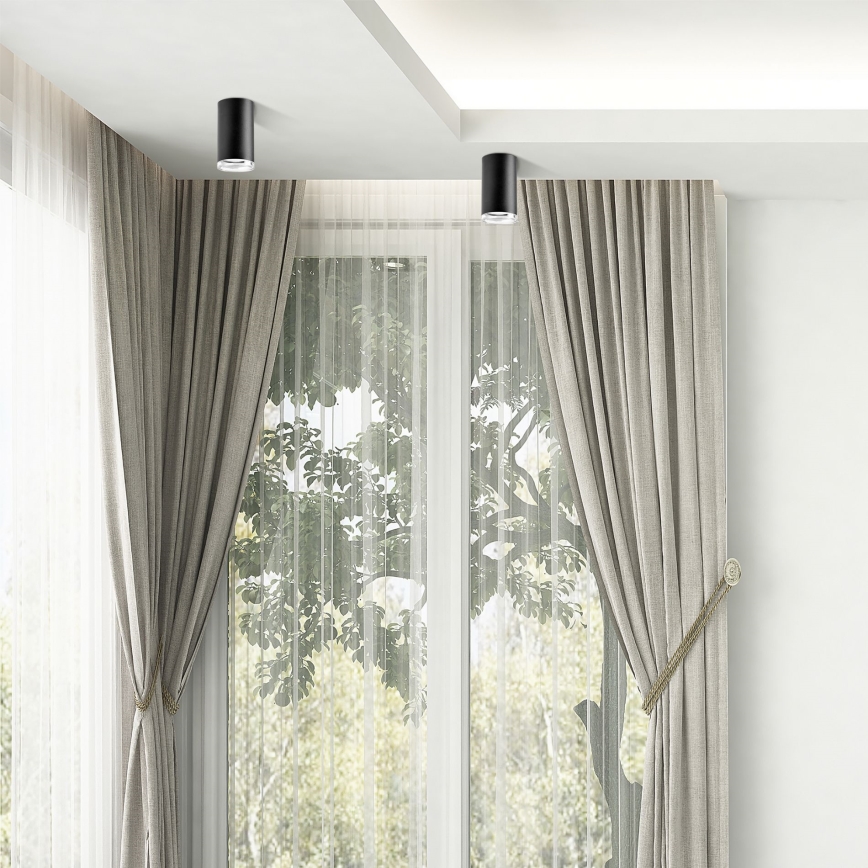 LED RGBW димируемо точково осветително тяло за баня TURYN 1xGU10/6,5W/230V 2700-6500K Wi-Fi IP44 черно