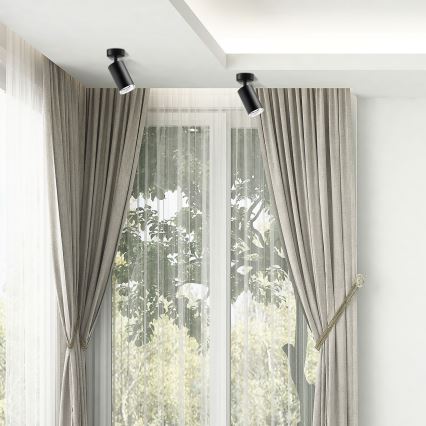 LED RGBW димируемо точково осветително тяло за баня TURYN 1xGU10/6,5W/230V 2700-6500K Wi-Fi IP44 черно