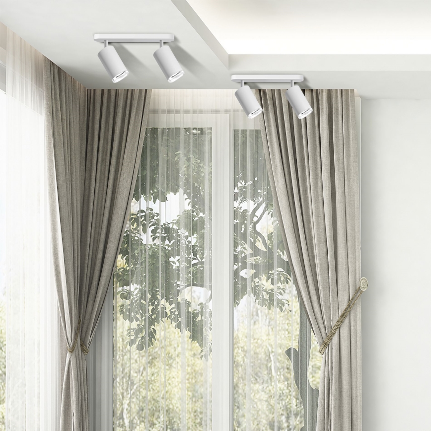 Димируемо LED RGBW точково осветително тяло за баня TURYN 2xGU10/6,5W/230V 2700-6500K Wi-Fi IP44 бяло