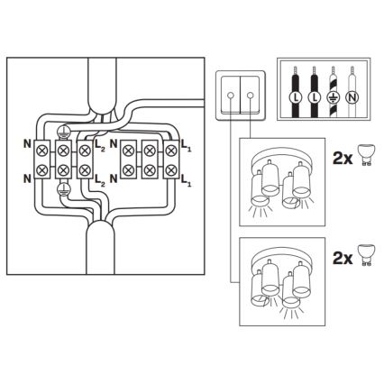LED RGBW точково осветително тяло за баня с възможност за димиране TURYN 4xGU10/6,5W/230V 2700-6500K Wi-Fi IP44 черно