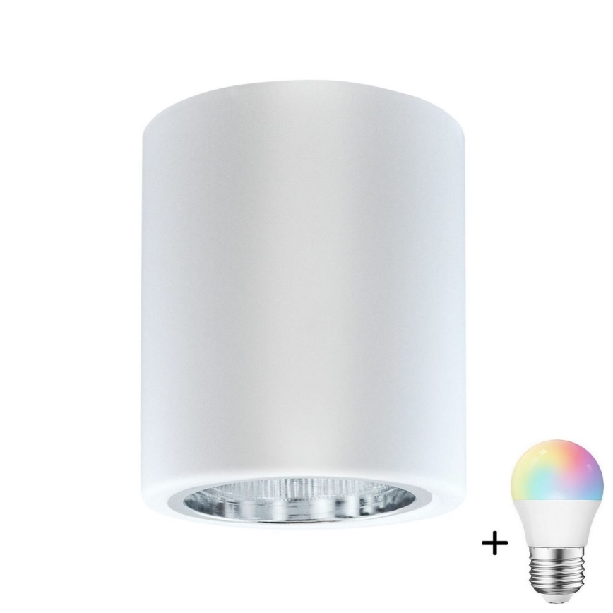 LED RGBW димируемо точково осветително тяло JUPITER 1xE27/6,5W/230V 2700-6500K Wi-Fi Ø 9,8 см бяло
