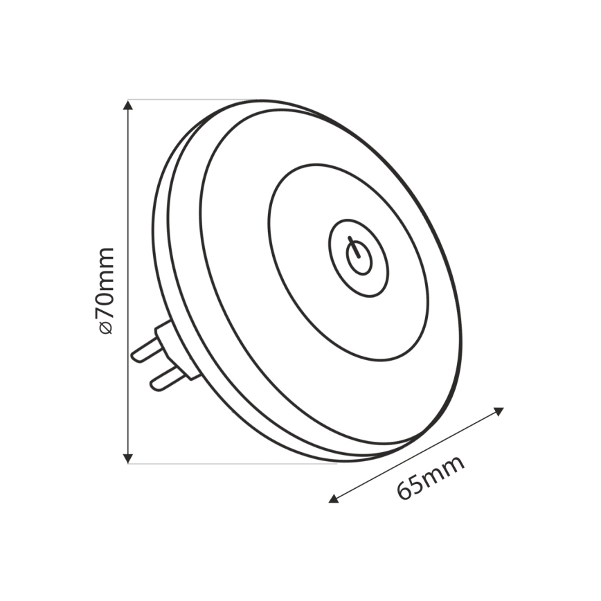 LED RGBW Нощна лампа LED/1W/230V бял