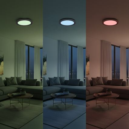 LED RGBW димируемо таванно осветително тяло MELO LED/36W/230V 3000–6000K Ø 39 см бяло + дистанционно управление
