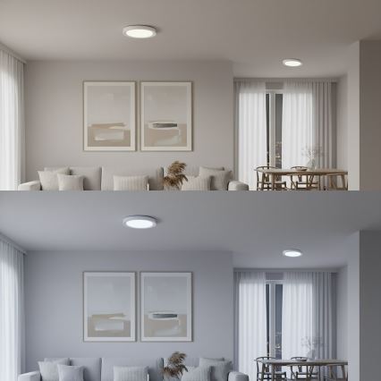 LED RGBW димируемо таванно осветително тяло MELO LED/36W/230V 3000–6000K Ø 39 см бяло + дистанционно управление