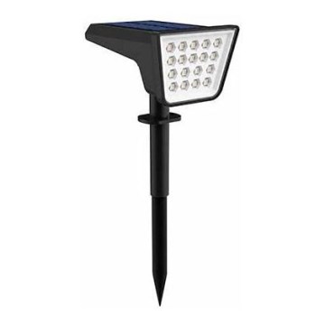 LED RGBW соларен осветител със сензор LED/3,7V IP54 1200 mAh черен