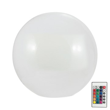 LED RGBW Соларна лампа BALL LED/1,2V Ø 30 см IP65 + дистанционно управление