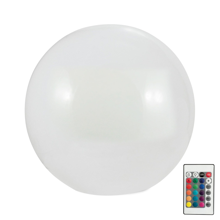 LED RGBW Соларна лампа BALL LED/1,2V Ø 30 см IP65 + дистанционно управление
