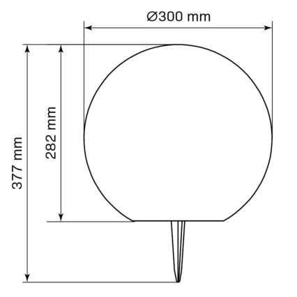 LED RGBW Соларна лампа BALL LED/1,2V Ø 30 см IP65 + дистанционно управление