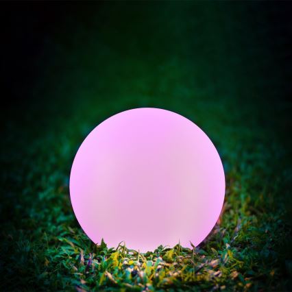 LED RGBW Соларна лампа BALL LED/1,2V Ø 40 см IP65 + дистанционно управление