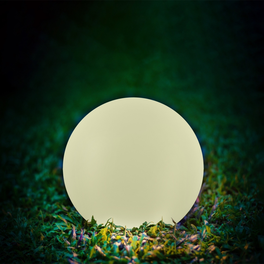 LED RGBW Соларна лампа BALL LED/1,2V Ø 40 см IP65 + дистанционно управление