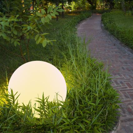 LED RGBW Соларна лампа BALL LED/1,2V Ø 40 см IP65 + дистанционно управление