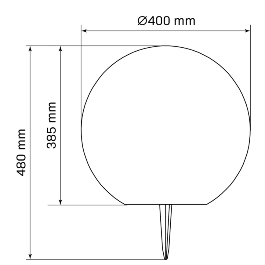 LED RGBW Соларна лампа BALL LED/1,2V Ø 40 см IP65 + дистанционно управление