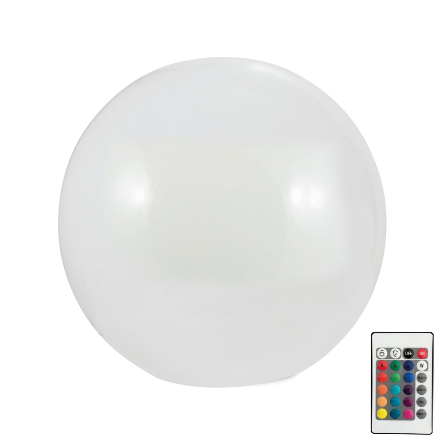 LED RGBW Соларна лампа BALL LED/3,2V Ø 20 cm IP65 + дистанционно управление