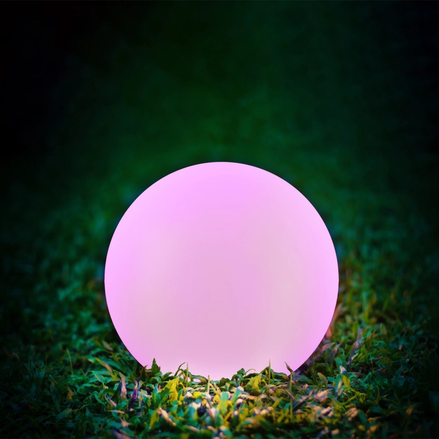 LED RGBW Соларна лампа BALL LED/3,2V Ø 20 cm IP65 + дистанционно управление