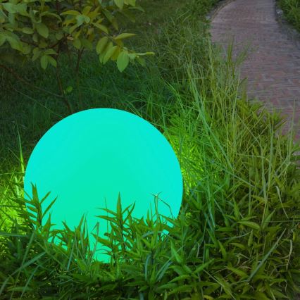 LED RGBW Соларна лампа BALL LED/3,2V Ø 20 cm IP65 + дистанционно управление