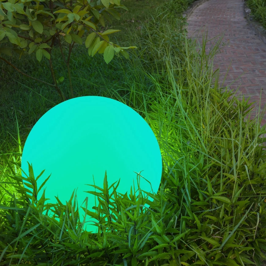 LED RGBW Соларна лампа BALL LED/3,2V Ø 20 cm IP65 + дистанционно управление