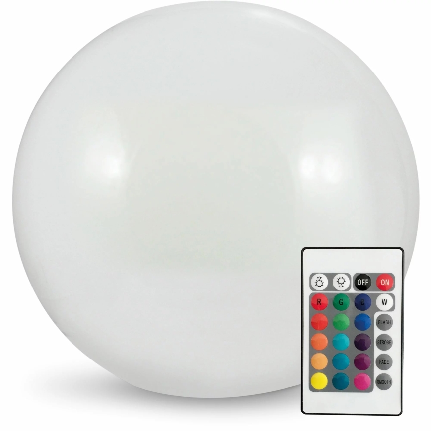 LED RGBW Соларна лампа BALL LED/3,2V Ø 20 cm IP65 + дистанционно управление