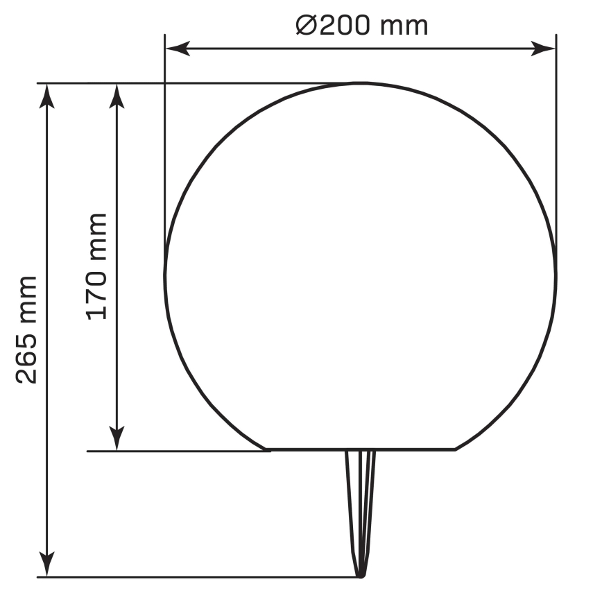 LED RGBW Соларна лампа BALL LED/3,2V Ø 20 cm IP65 + дистанционно управление