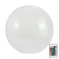 LED RGBW соларна лампа BALL LED/3,7V 1500 mAh пр. 40 см IP65 + дистанционно управление