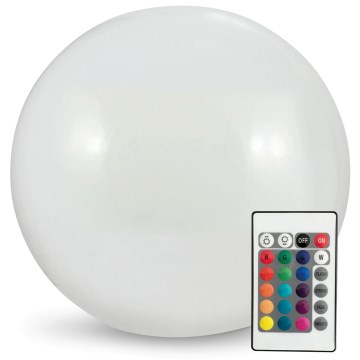 LED RGBW Соларна лампа BALL LED/3,7V 1500 mAh Ø 50 см IP65 + дистанционно управление