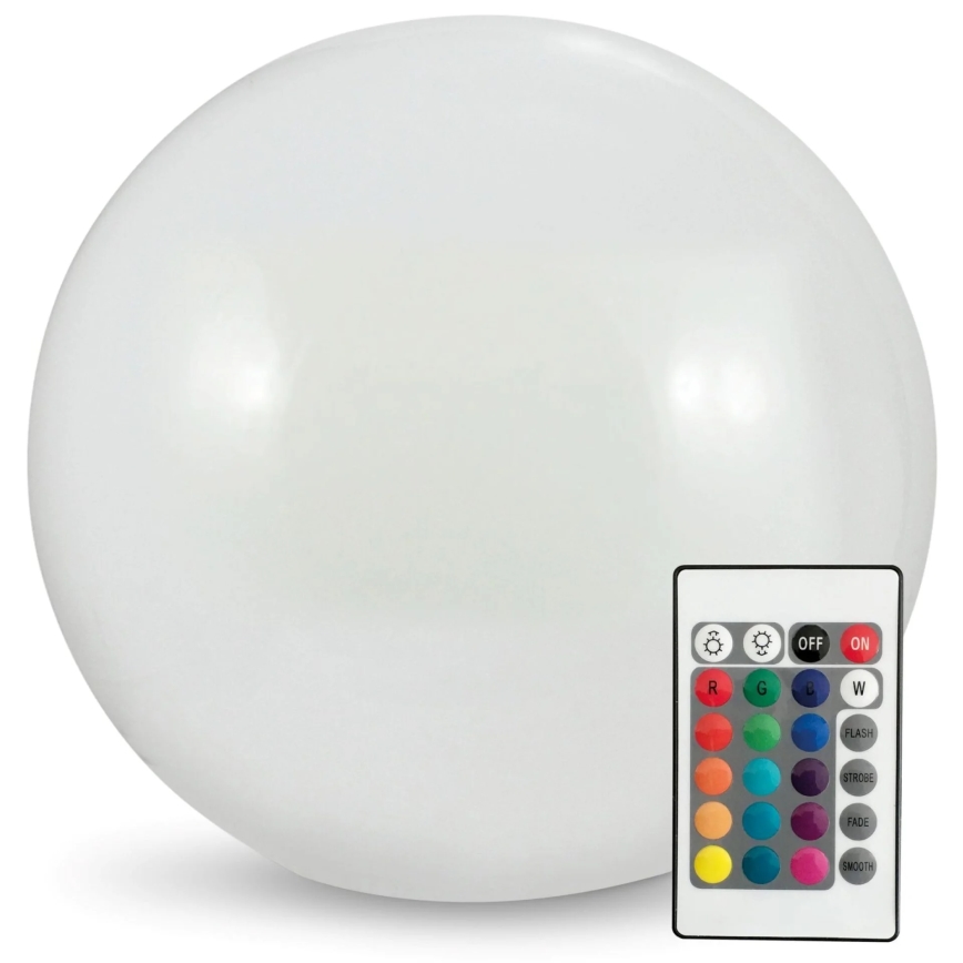 LED RGBW Соларна лампа BALL LED/3,7V 1500 mAh Ø 50 см IP65 + дистанционно управление
